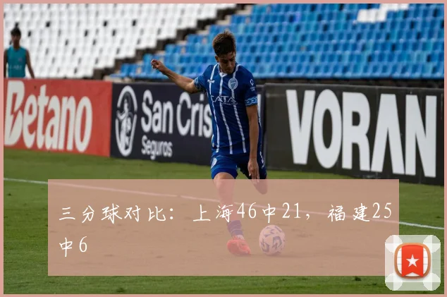 三分球对比:上海46中21,福建25中6